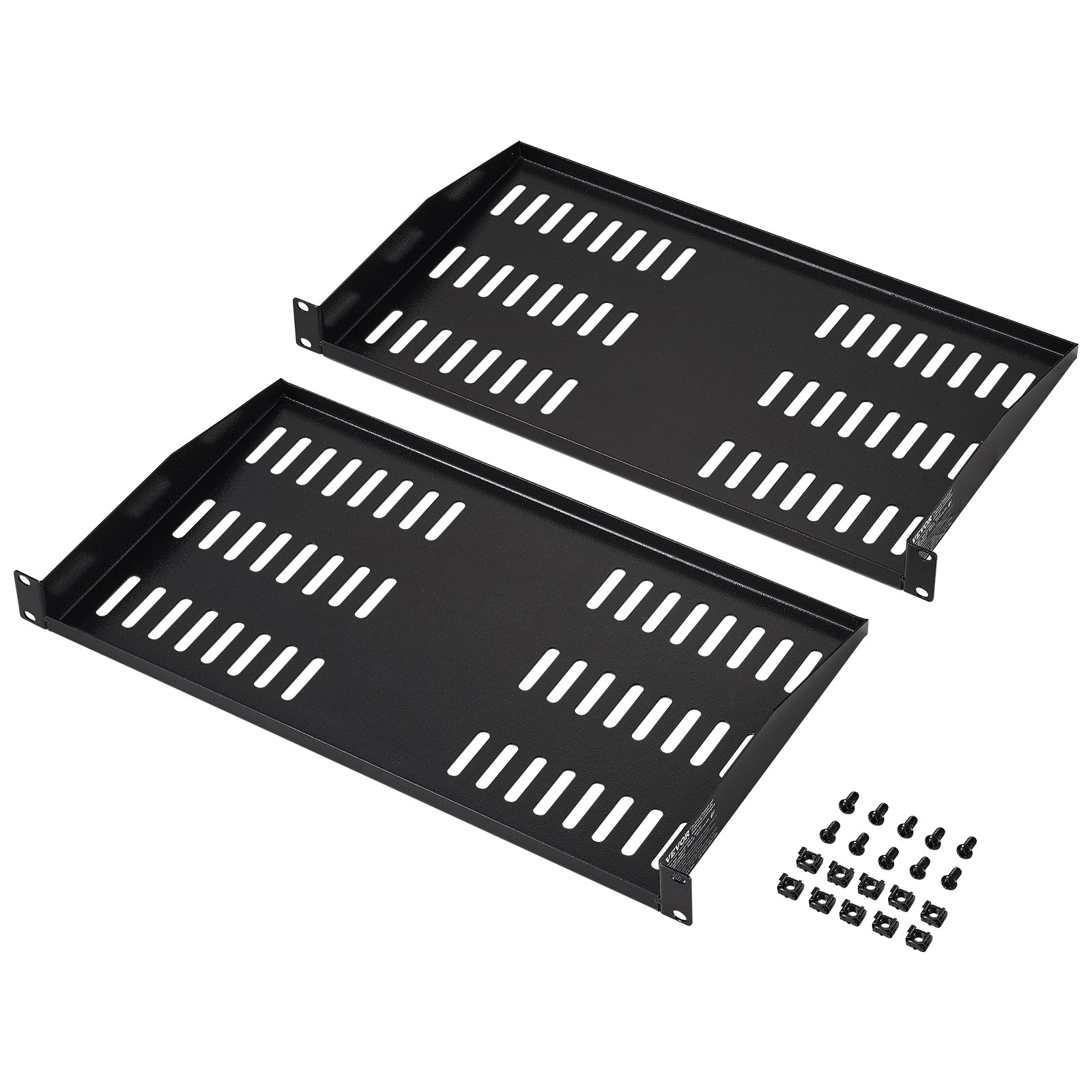 VEVOR 2PCS 1U Server Rack Shelf Depth Vented Rack Mount Shelf Tray image 5