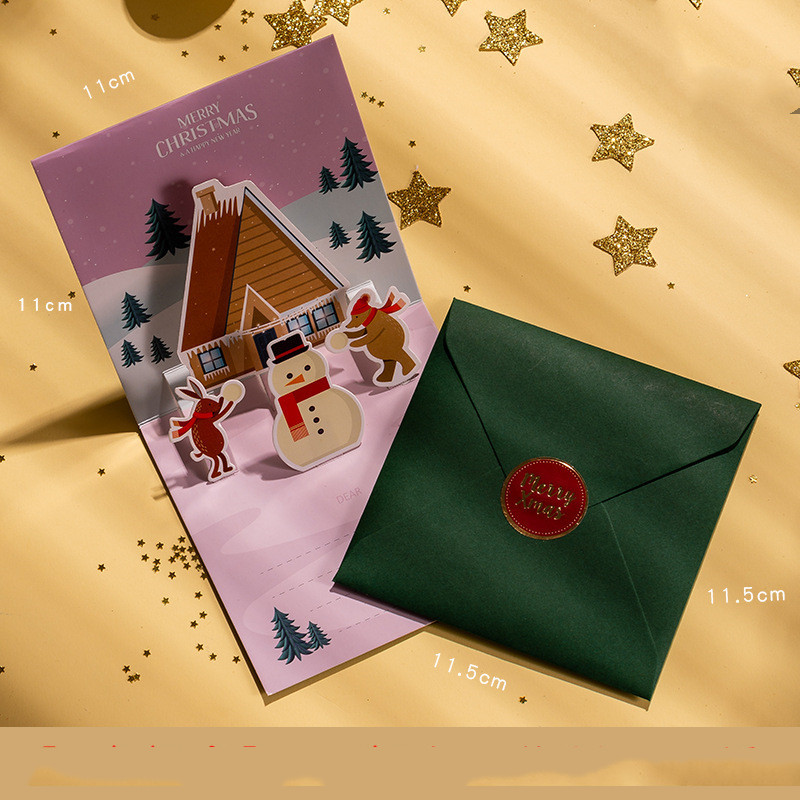 Three-dimensional Hot Stamping Christmas Card Envelope