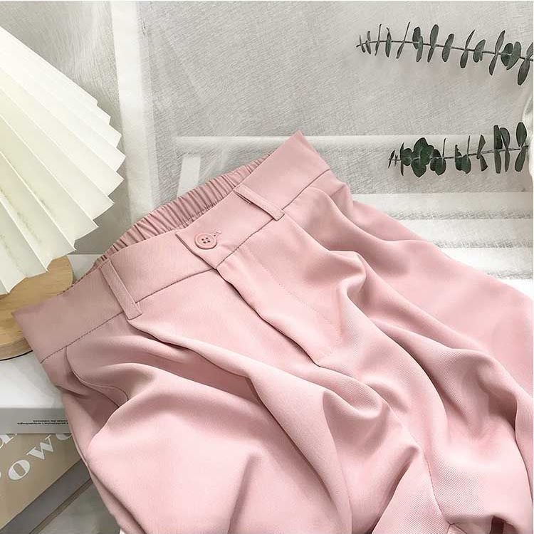 Suit Pants Women's Thin Style High Waist Wide Leg Pants Loose Straight Nine Points West Pants - Image 9