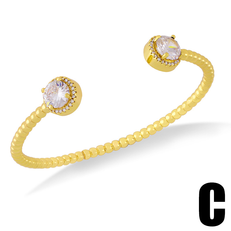 European And American Fashion Jewelry Simple Temperament Shiny Large Zircon Bracelet