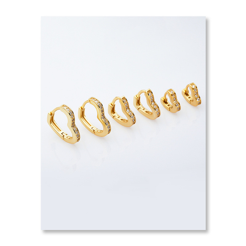 Europe And America S925 Sterling Silver Women's Ear Buckle Heart