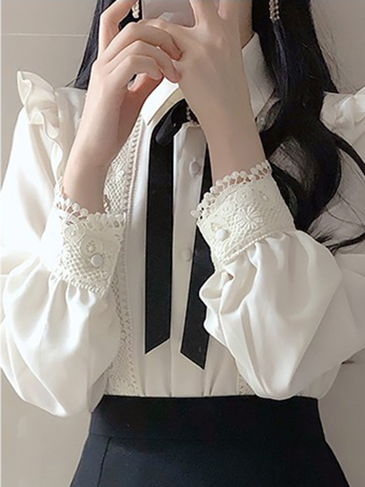 Women's Fashion Personality Long Sleeve Chiffon Shirt