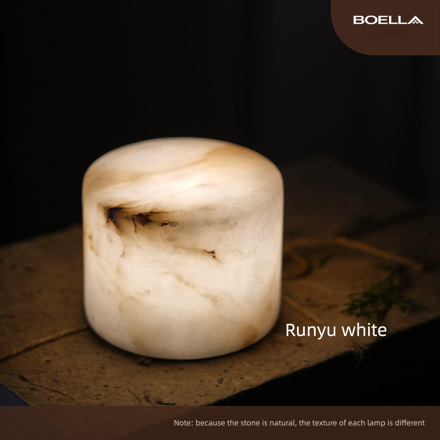 Portable Battery-Powered Spanish Marble Lamp