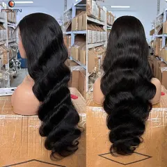 Wig Human Hair Body Wave Lace Front Wigs Glueless Hd Lace Frontal Wigs For Black Women - Black - View 1
