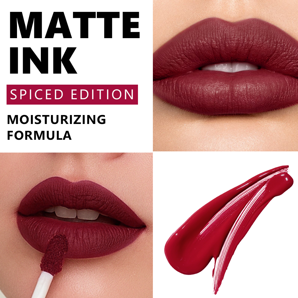 Matte Velvet Liquid Lipstick, Non-transfer Long Lasting Lip Tint, Brightening Skin Tone Smudge-proof Lip Gloss For Cross-border Supply, 4g