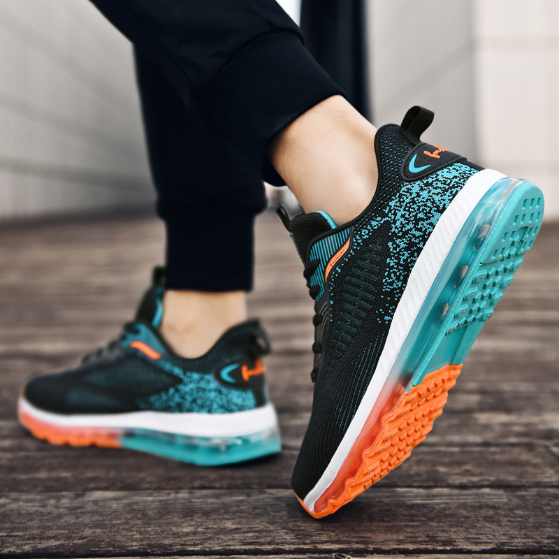 Breathable Flyknit Mesh Air Cushion Running Shoes