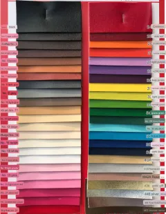 Wool Base Half PU Sheep-print Soft Cover Leather Napa Print Faux Leather Fabric - Color33 - View 1
