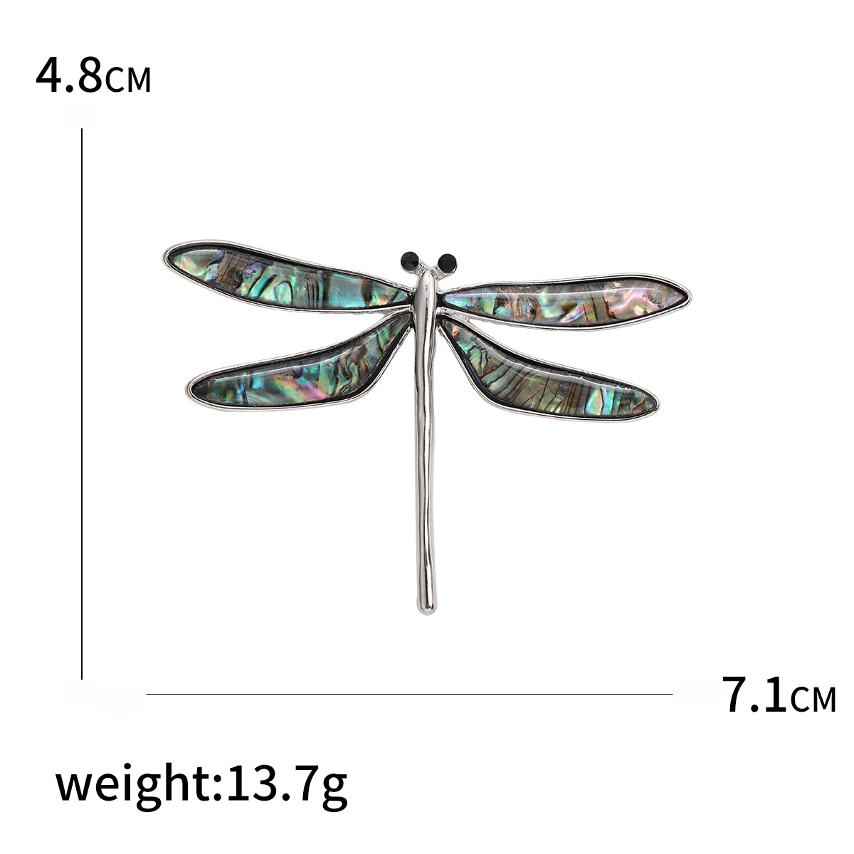 Title 5, Artistic Retro Alloy Emerald Dragonfly Breastpin