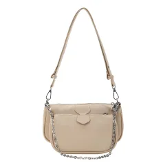 Korean Style Trendy Underarm Bag 2-in-1 Single-shoulder Messenger Baguette - Khaki - View 1