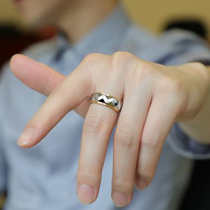 Fashion Retro Simple Tungsten Steel Ring