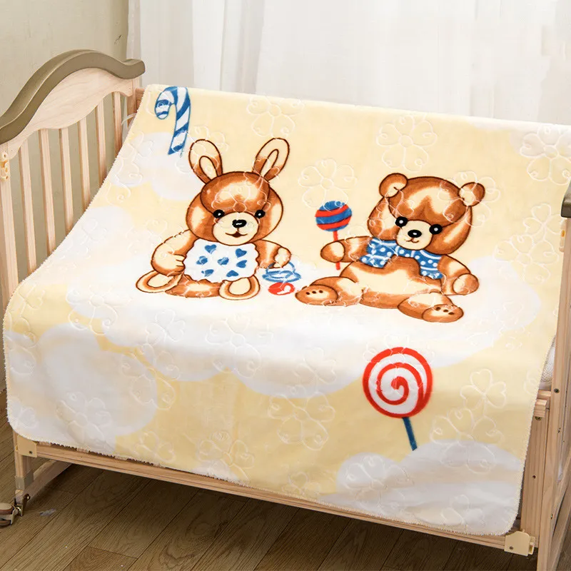 Double-sided Printing Cloud Blanket Cartoon Super Soft And Comfortable - Yellow
