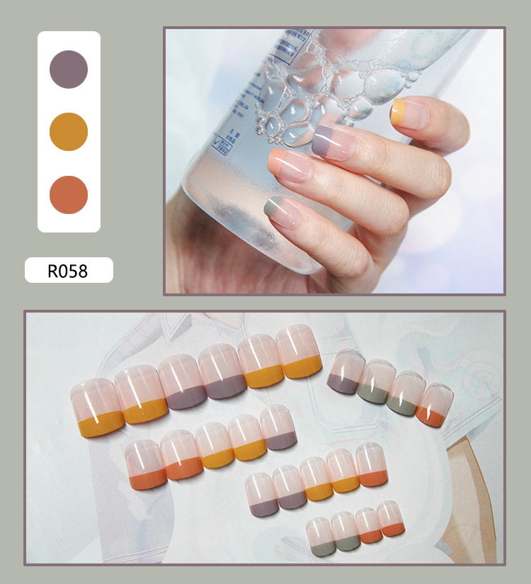 Nail Art Finished Fake Nail Scrub Nail  Patch Wearable