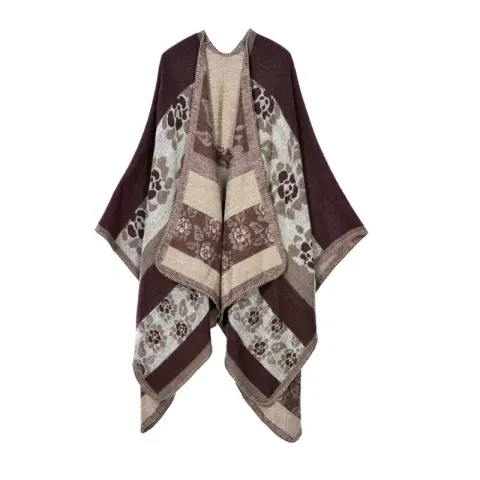 Women's Faux Cashmere Split Shawl