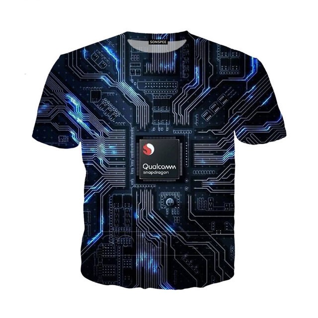 Title 12, Camiseta masculina com estampa digital 3D de pl...