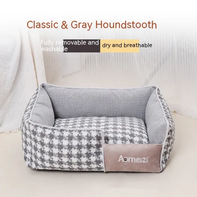 Removable And Washable Pet Bed Four Seasons Universal Classic Grey - Shop at LoveMi