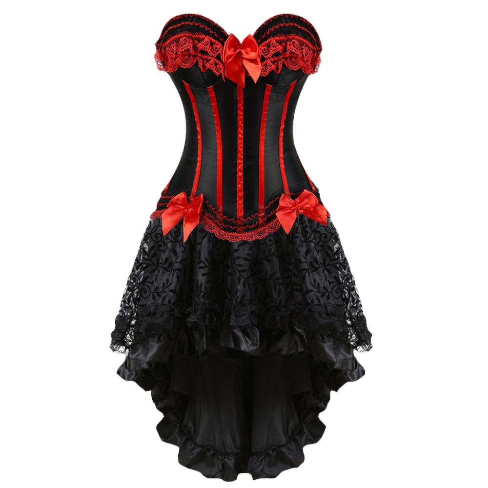 Black Lace Hi Lo Mini Skirt