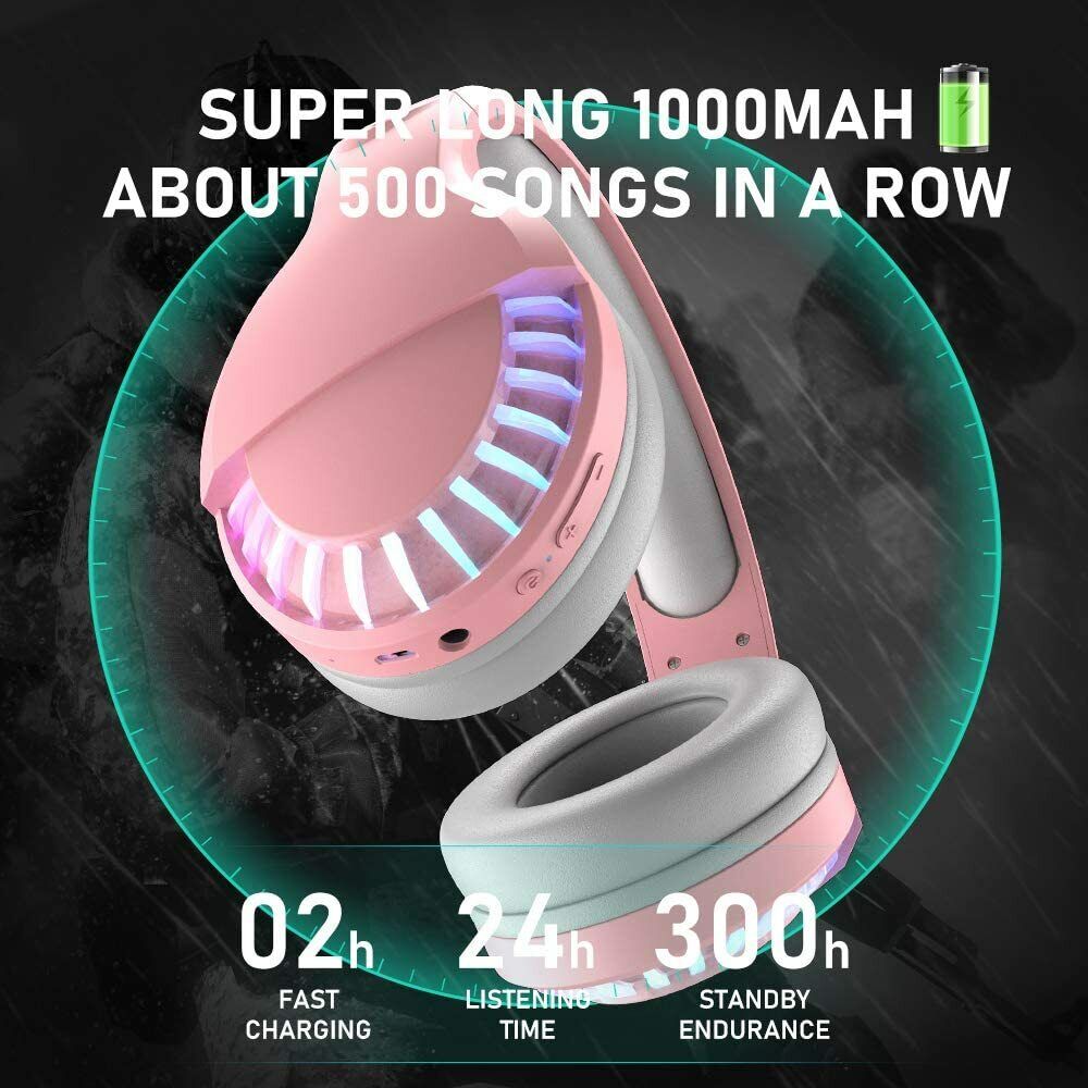 AU Wireless Bluetooth Gaming Headset Headphones Stereo For Laptop PC Phones Ipad