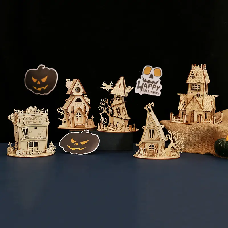 DIY Wooden Puzzle Of Ghost Festival House