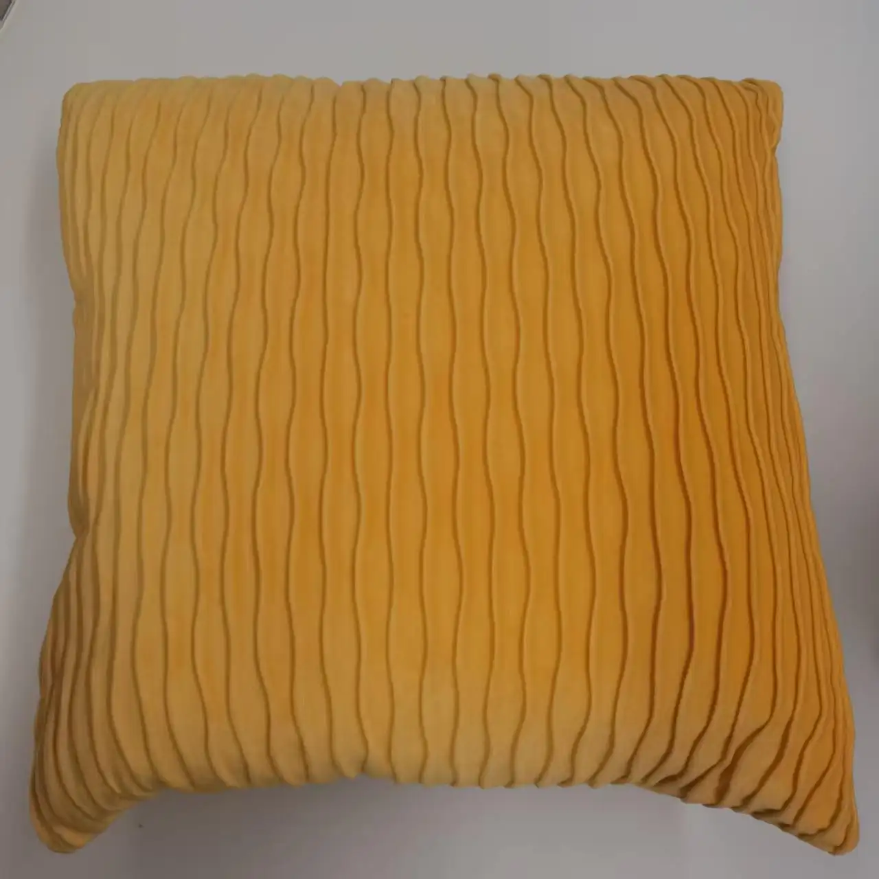 Solid Color Wavy Textured Velvet Throw Pillow