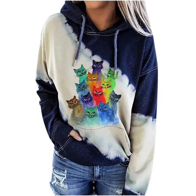 Korean style graffiti solid color loose pullover sweater - Shop at LoveMi