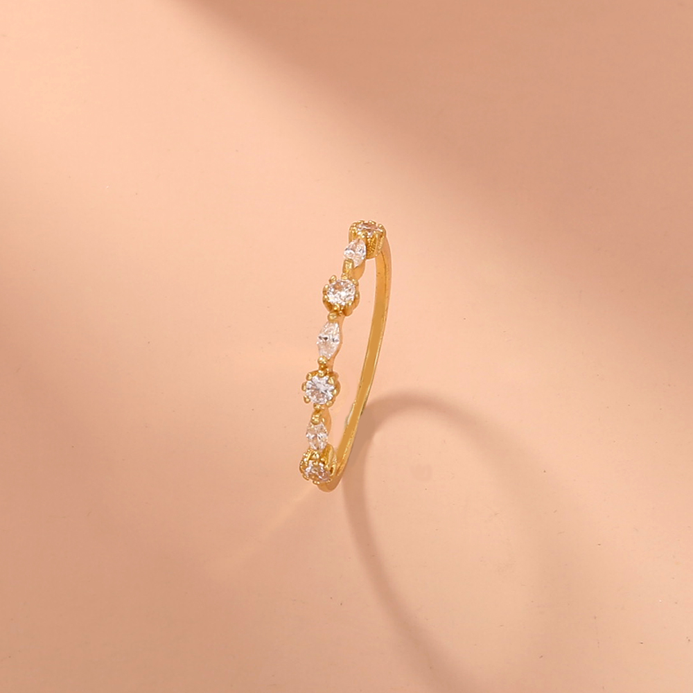 Zircon Brass Ring Fashion Jewelry
