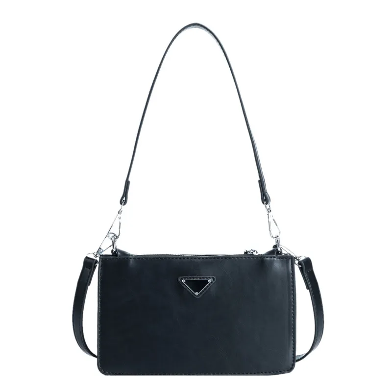 Summer New Baguette Bag Handbag Simple Shoulder - Black