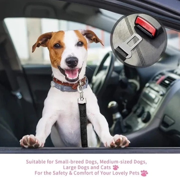 Heavy Duty Nylon Pet Safety Seat Belt Clip Adjustable Dog Vehicle Harness Lead thumbnail 5