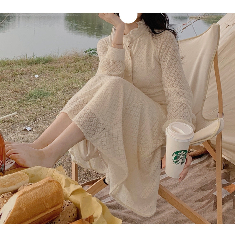 Women's Dress Plus Velvet Hepburn French Knit Fishtail Skirt