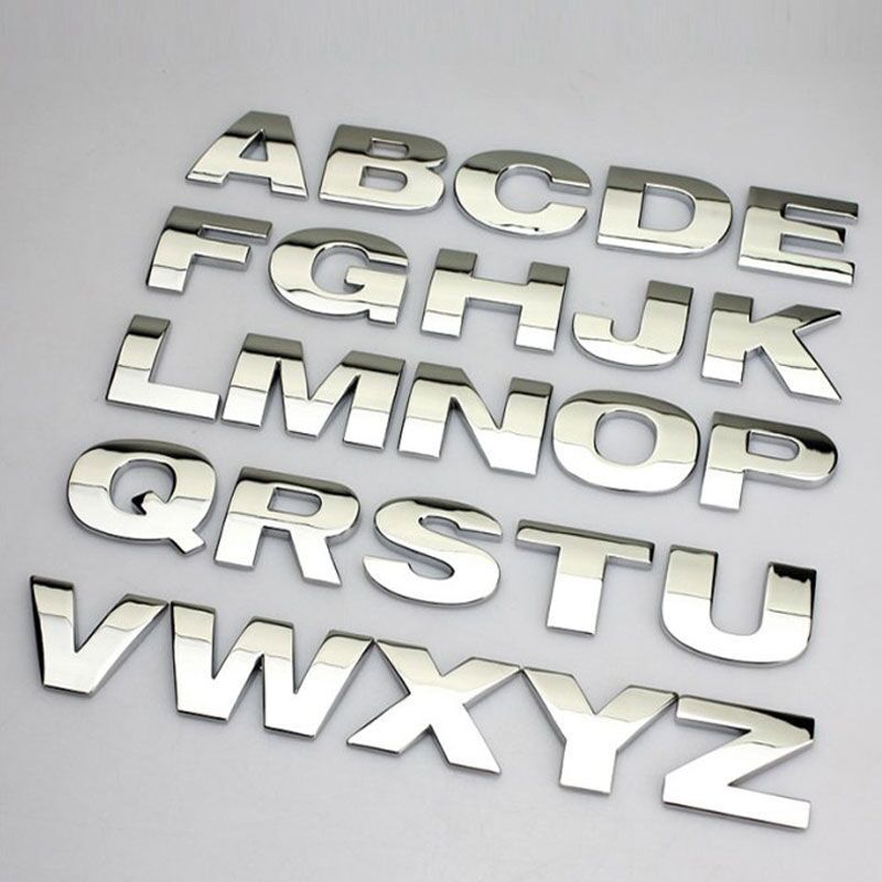 Car 3D Bumper Stickers English Letters