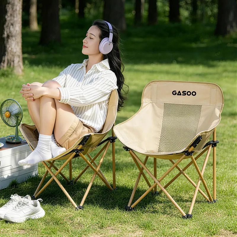 Low Back Mesh Moon Folding Camping Chair