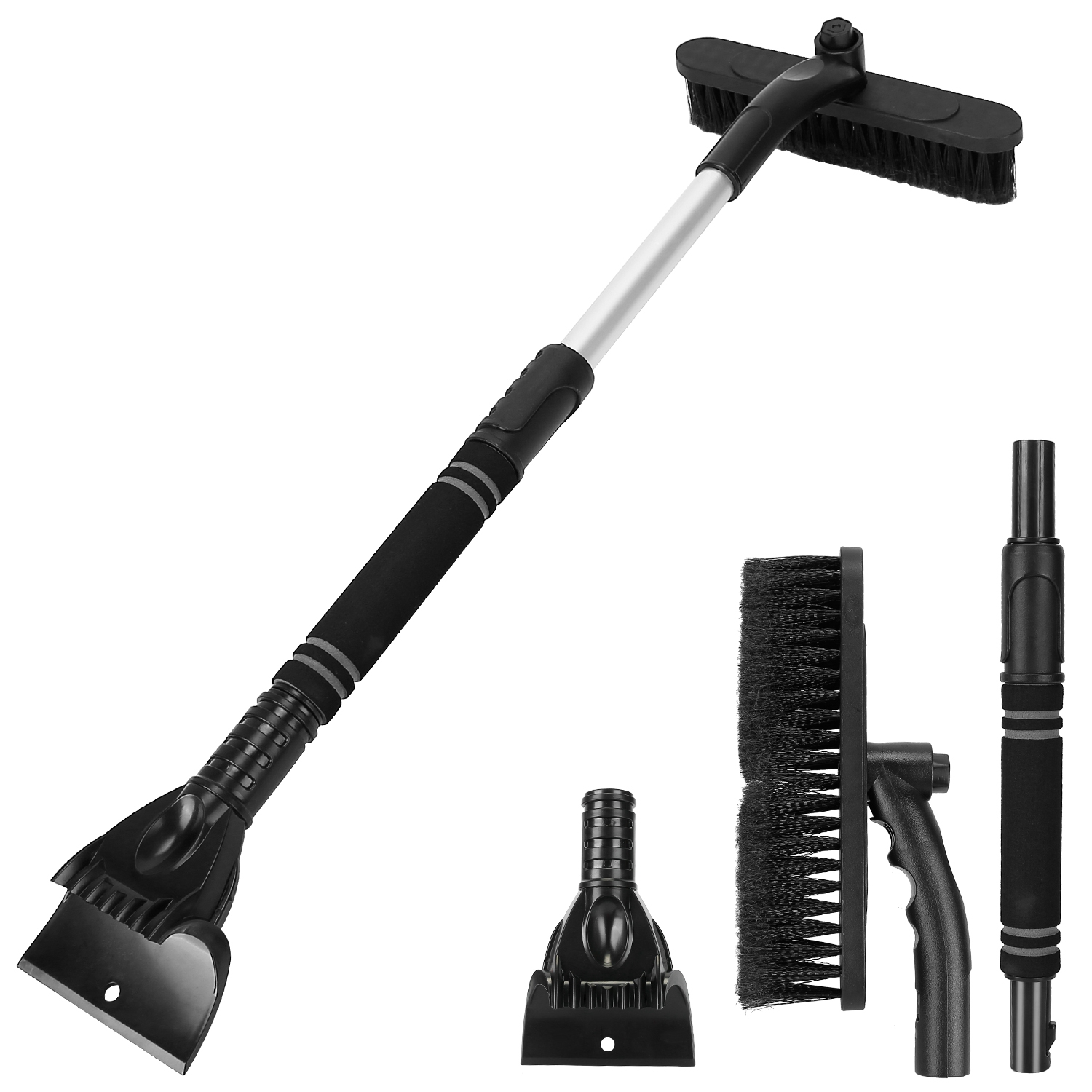 3 Color Options -- 1Pc 3 In 1 Windshield Ice Scraper Extendable Car Snow Removal Tool Telescoping Car Broom Snow Shovel Automobile Frost Removal - Image 10