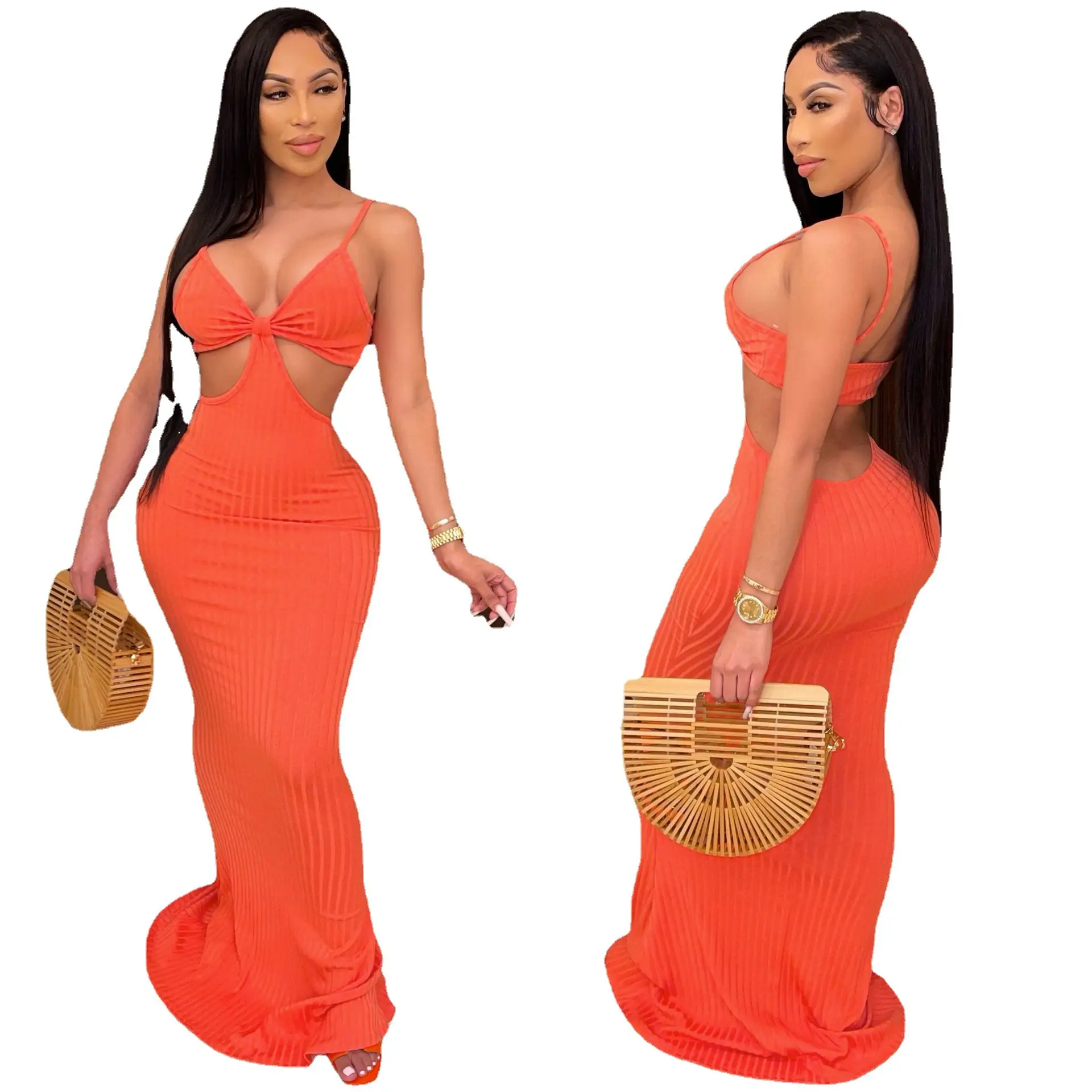 Ladies' New Style Sling Dress With Waistless Mopping