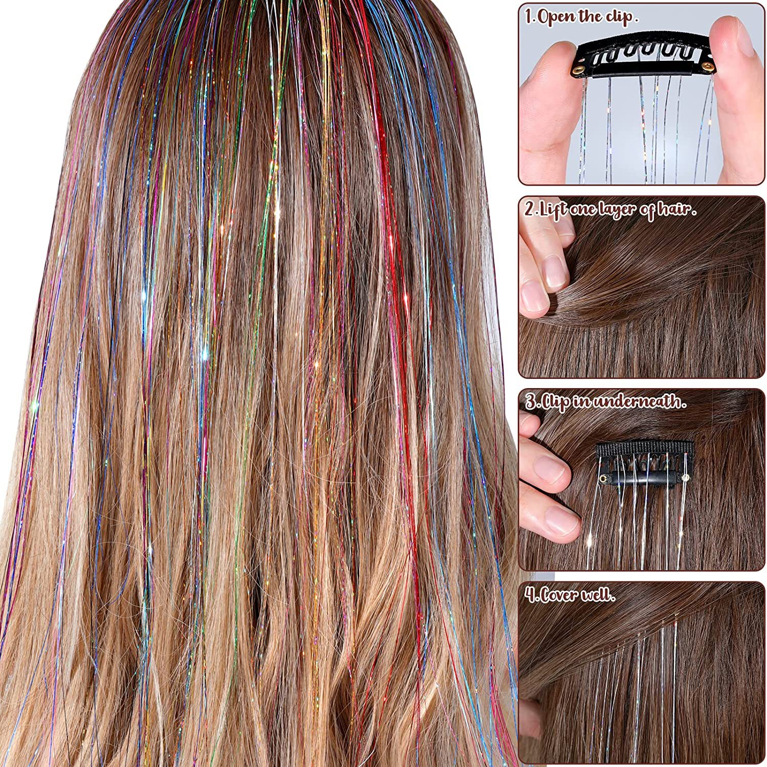 Title 5, 6-piece Laser Gold Wire BB Clip Single Card Wig...