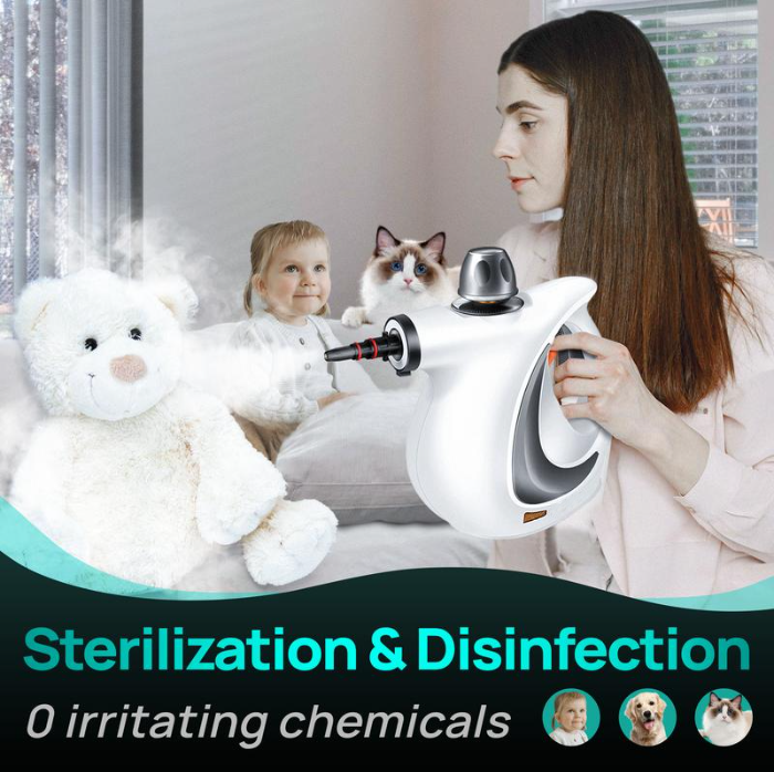 High Pressure Steam Cleaning Machine With 12 Cleaning Accessories And Detachable Brush Head And Nozzle thumbnail 2