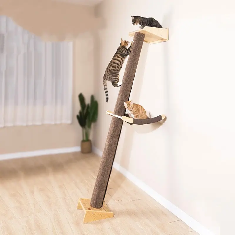 Solid Wood Large Cat Climbing Frame Litter