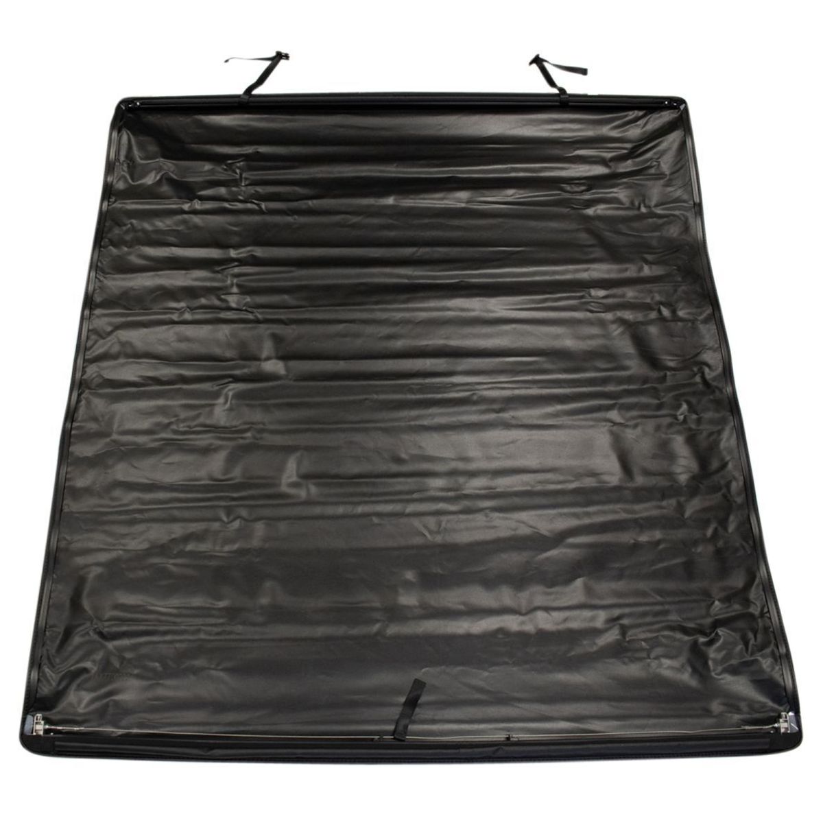 Full bed access with Mankee soft roll-up tonneau cover rolled toward cab on RAM 1500