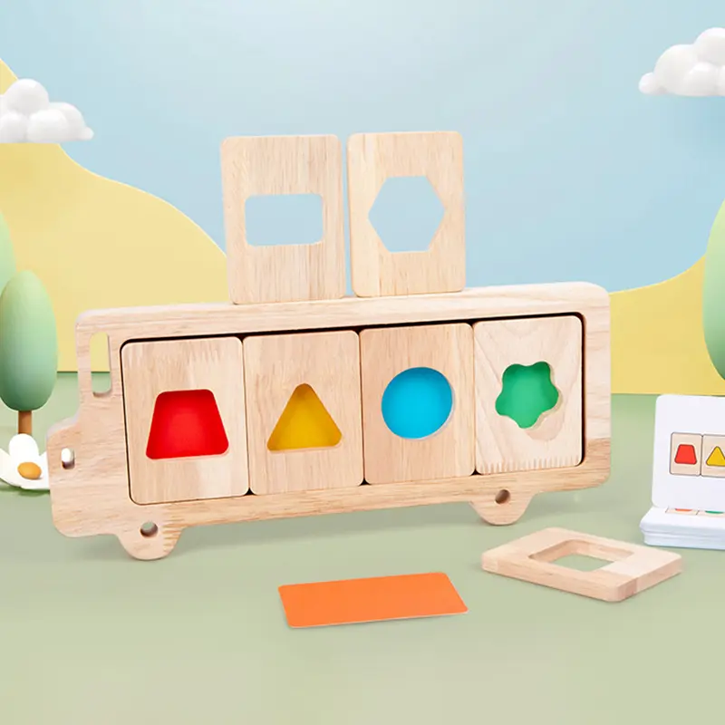 Early Education Geometry Three-dimensional Puzzle Baby Color
