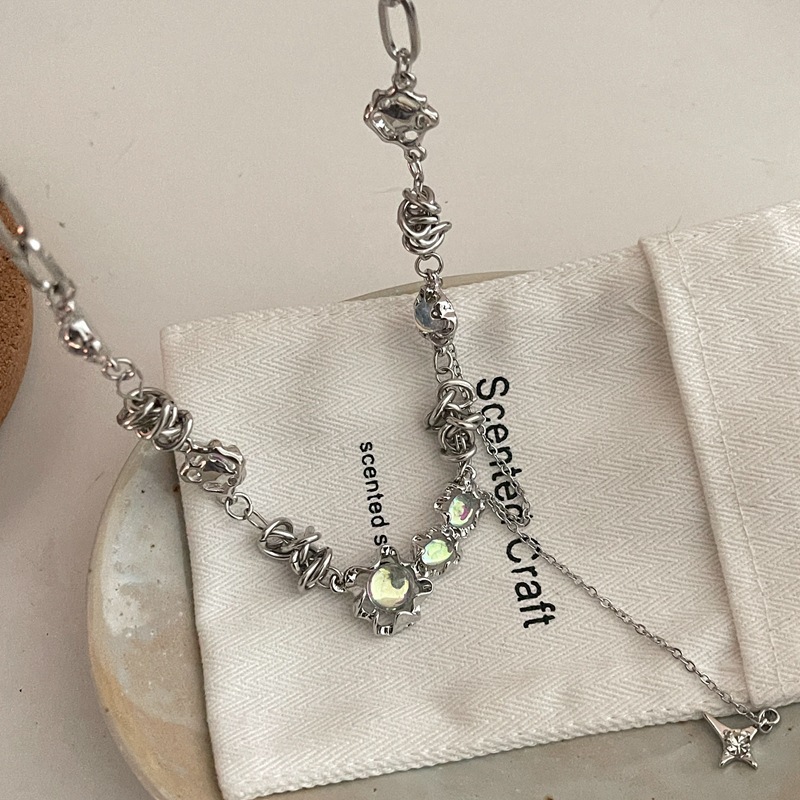Women's Temperament Wild Colored Glaze Cateye Necklace