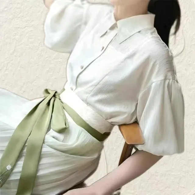 Female Han Elements National Style Daily Song Pants To Work Culottes Wide Leg Pants Top And Suspenders - Shop at LoveMi