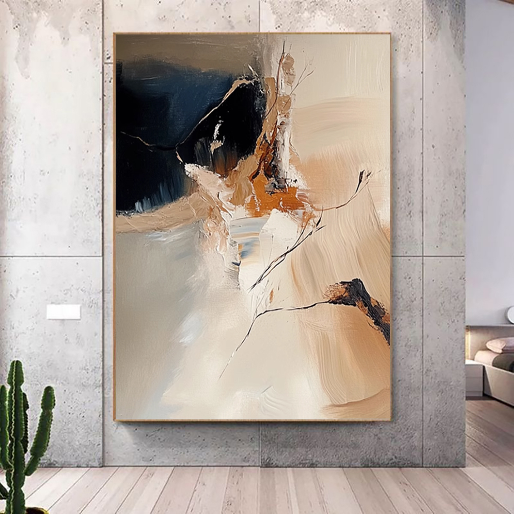 Handmade Oil Painting Canvas Wall Art Decoration Modern Abstract Morandi Colors For Home Living Room Decor Rolled Frameless Unstretched Painting