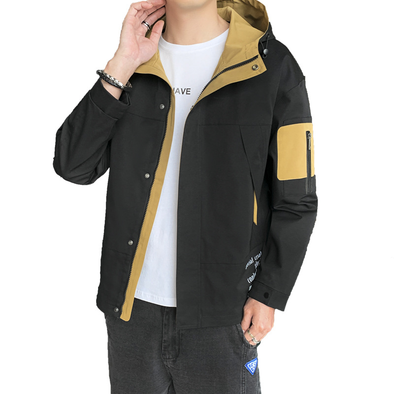 Jacket Men's Top Loose Casual Hooded Jacket