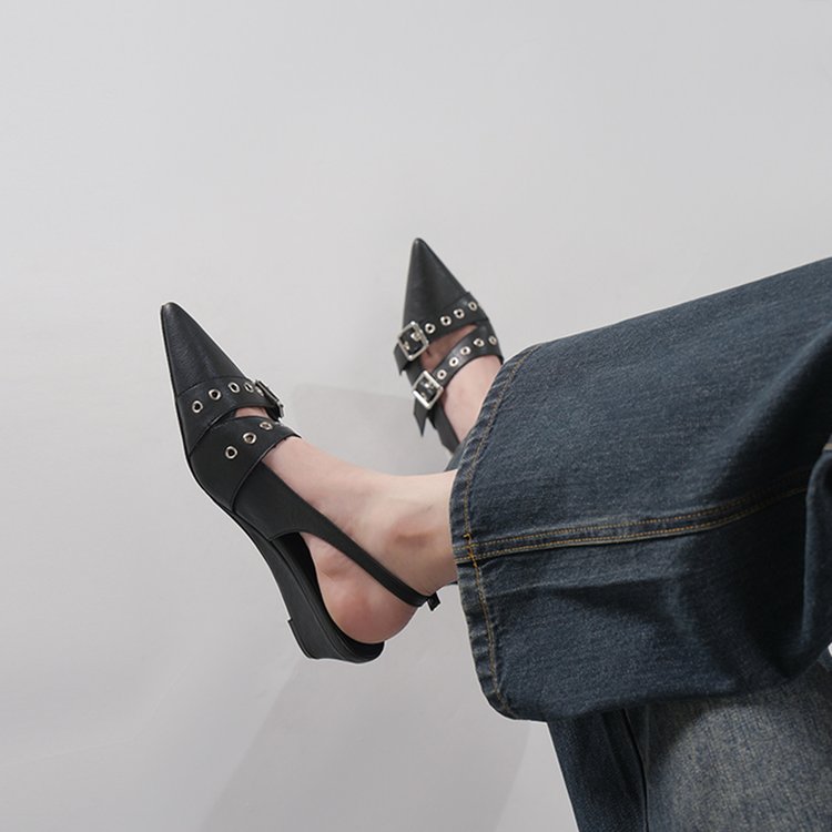 Pointed Toe Wedge Mules, picture 3 of 4