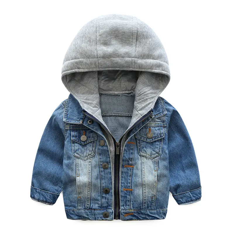 Boys and Children Washed Soft Denim Jacket