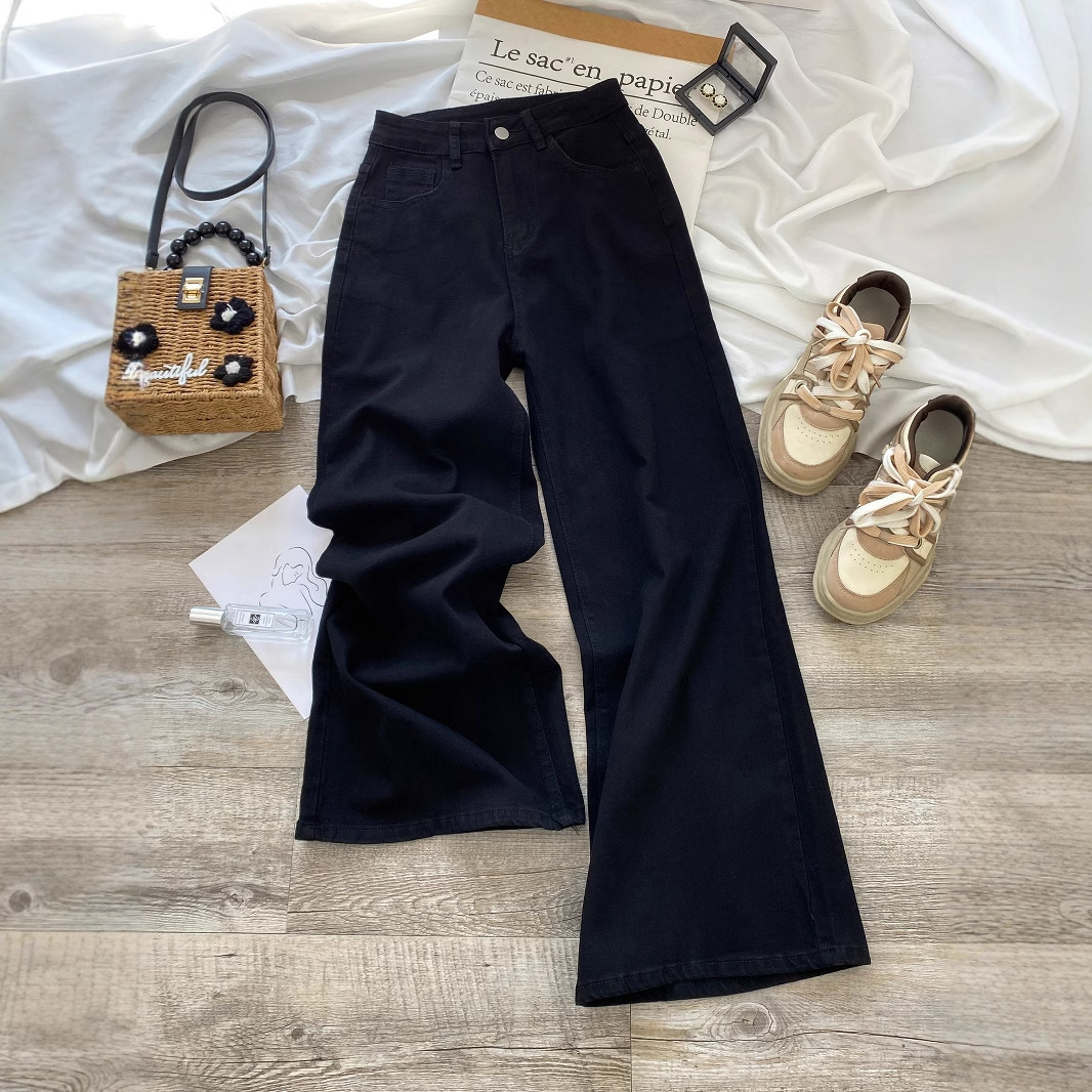 Retro Wide-leg Jeans For Women High Waist Loose Fashionable All-match Slim Pants