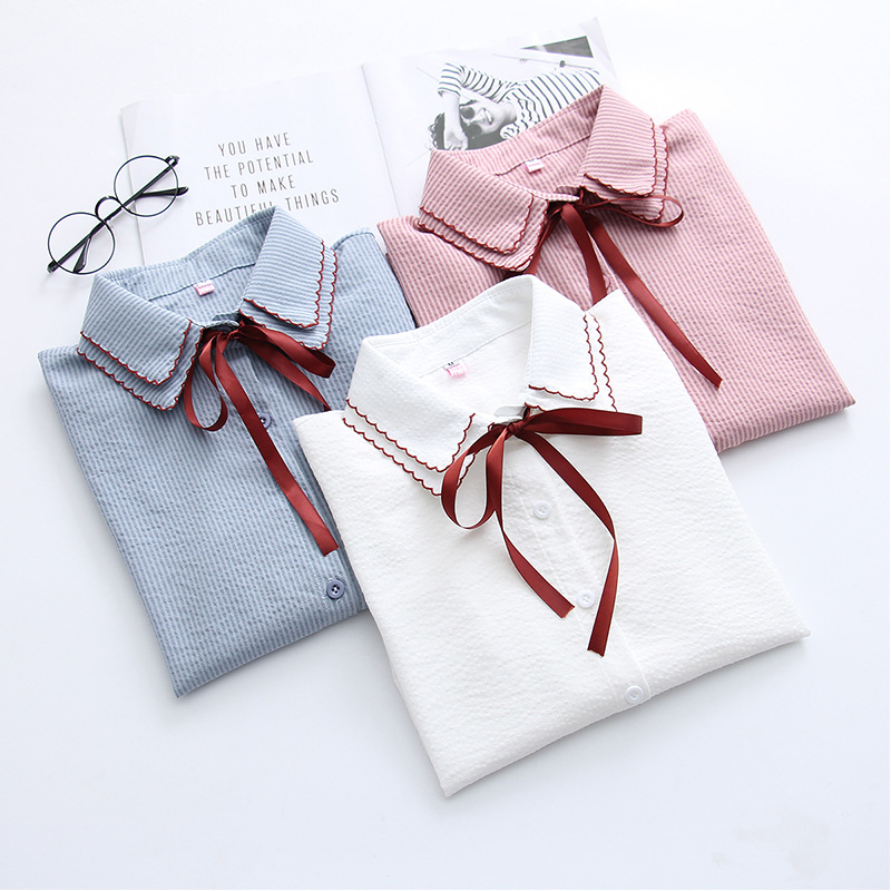 All-match Long-sleeved Student Shirt Top