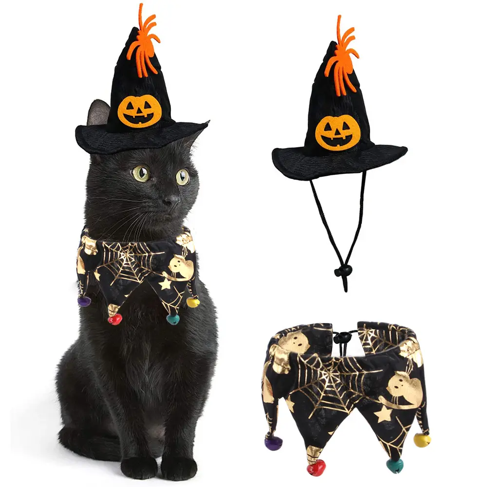 Halloween Hat And Scarf Set Skull Pattern