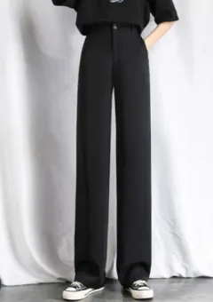 Wide Leg Pants Women's Spring And Autumn High Waist Loose Large Size - View 1