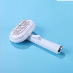 Hair Removal Steel Needle Comb Free Combination Bath Brush Pet Products - Blue - View 1