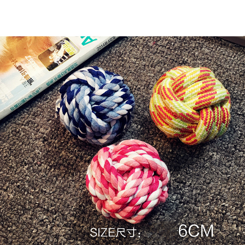 Title 24, Pet molar bite resistant cotton rope dog toy. D...