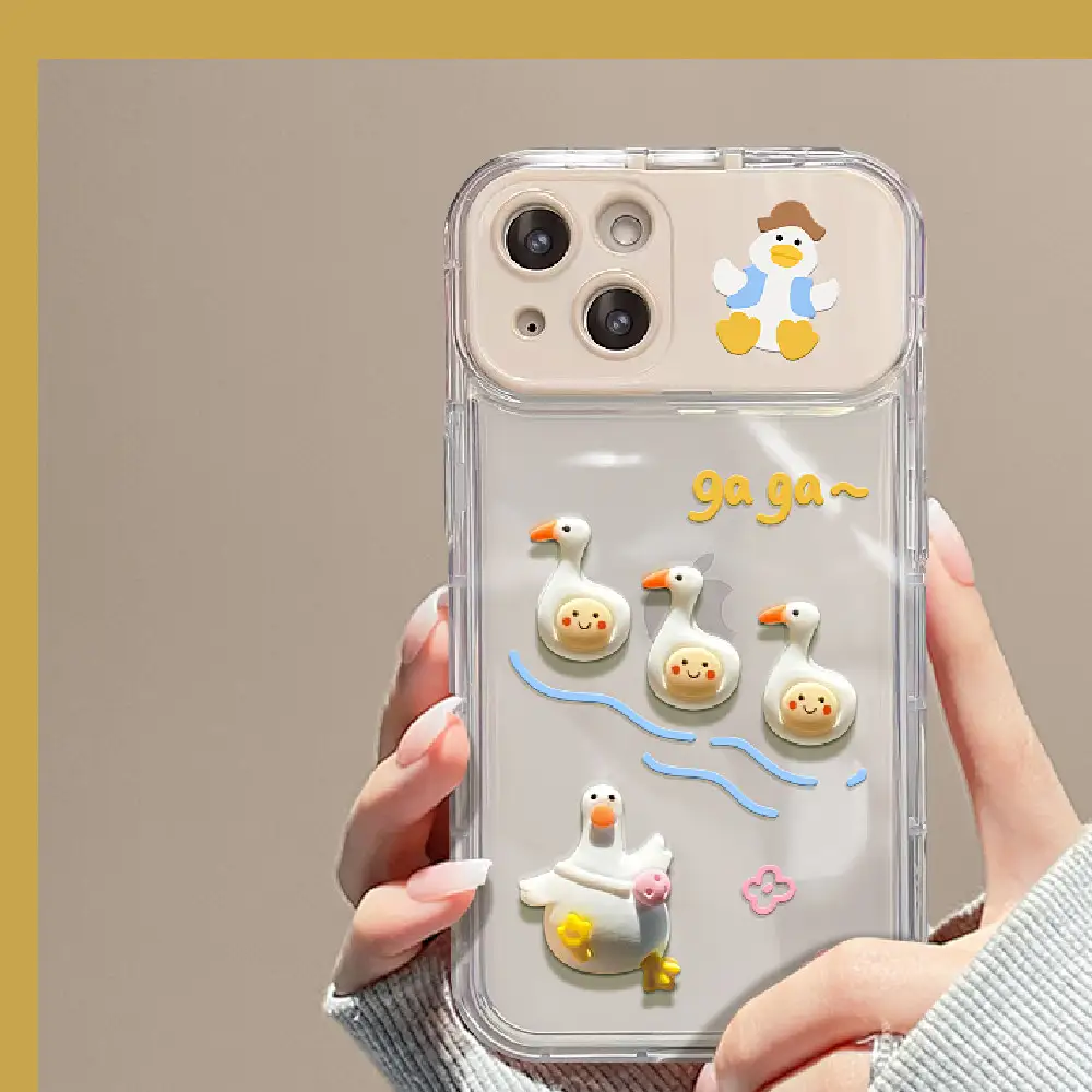 Duck Flip Mirror Mobile Phone Case